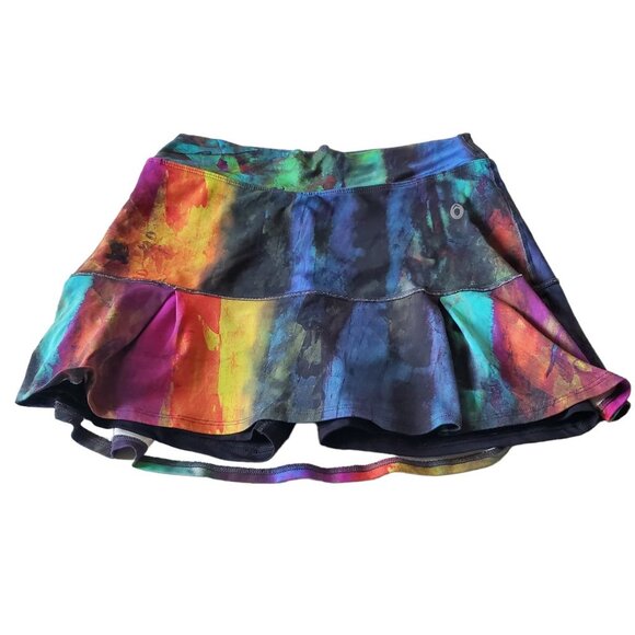 Dona Jofit Colorful Paint Abstract Golf Tennis Tiered Skort - Picture 8 of 16